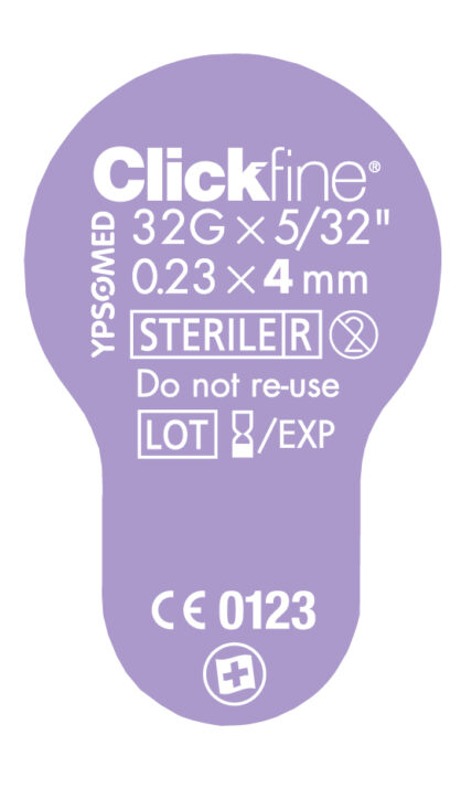 Pensüstli nõel Clickfine 32G 4mm, 100tk - Image 3