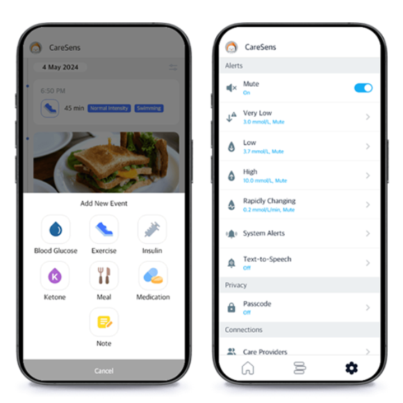 CareSens Air glykoosimonitooringu app